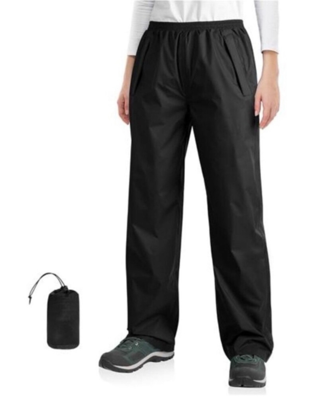 33,000 ft Packable Waterproof Rain Pants Black Medium NWT